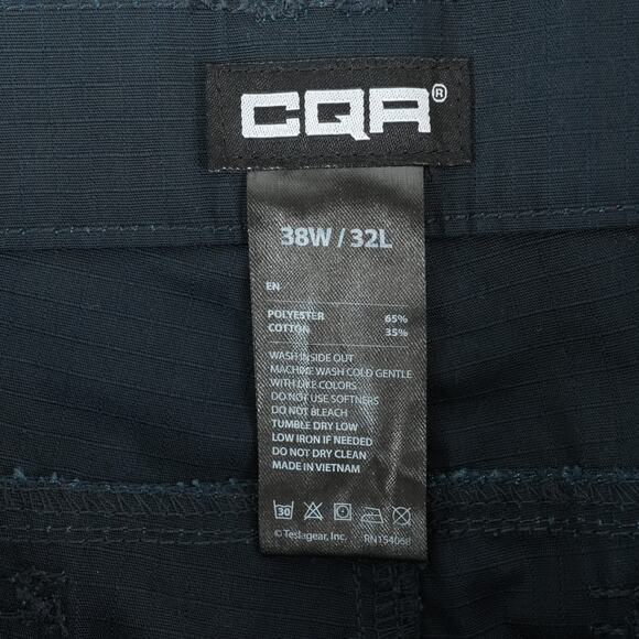 CQR Pants Mens 38x32 Navy Blue Tactical Cargo Outdoor Ripstop Workwear Uniform - Picture 5 of 11